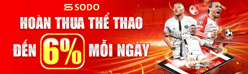 hoàn thua thể thao lên đến 6% mỗi ngày