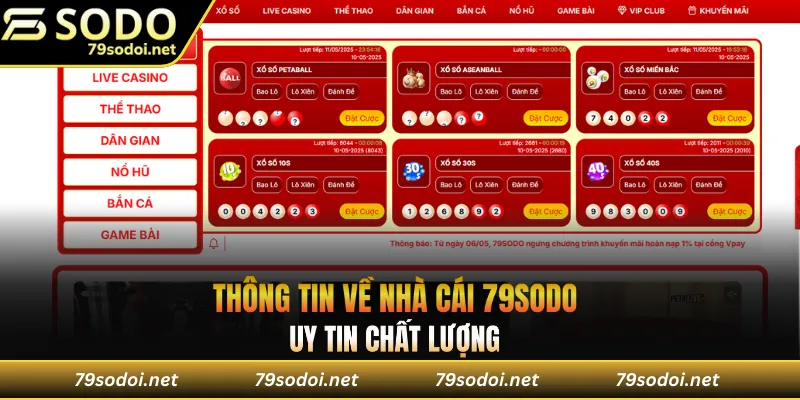 Thông tin về nhà cái 79Sodo uy tín, chất lượng